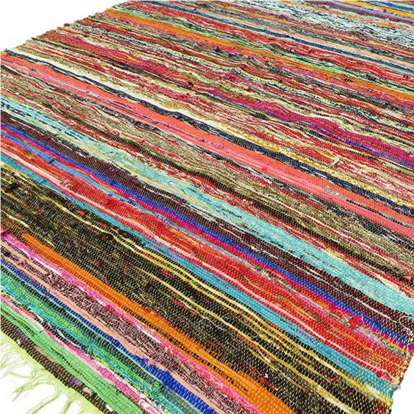 Indian Rag Rug - Green