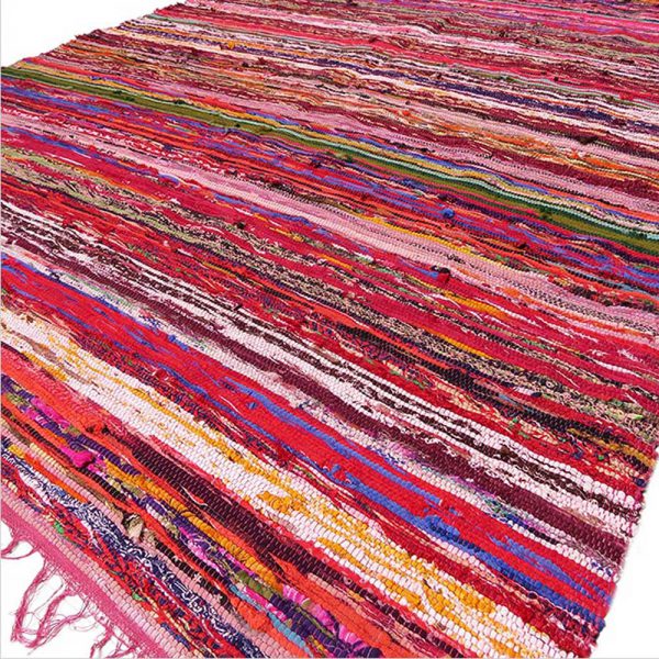 Indian Rag Rug - Red
