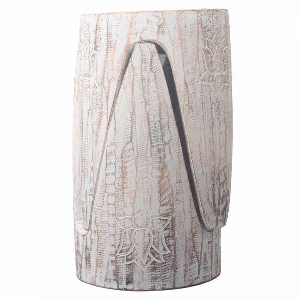 Indonesian Interlocking Stools - Whitewash Finish