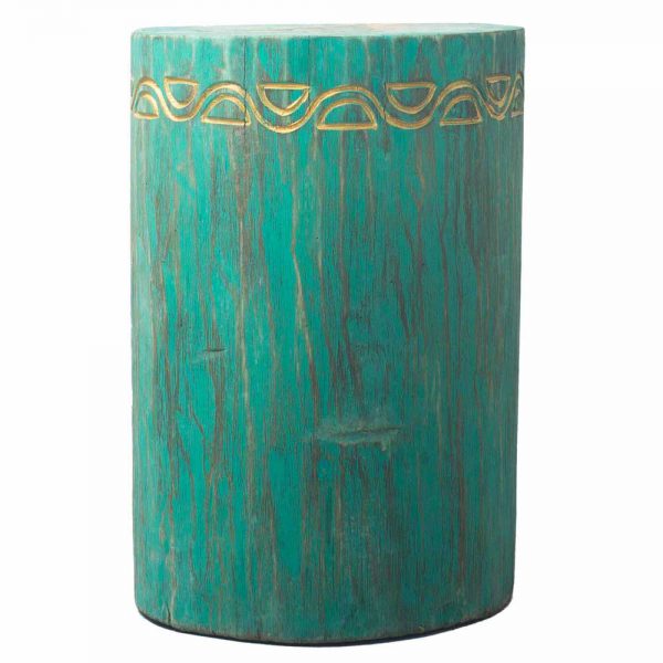 Indonesian Tribal Table - Turquoise Finish