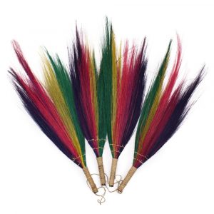 Set of 4 Rainbow Pampas Brooms