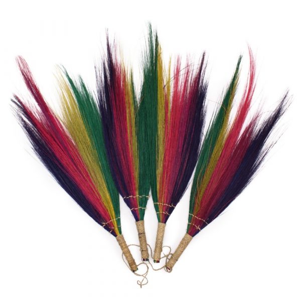 Set of 4 Rainbow Pampas Brooms