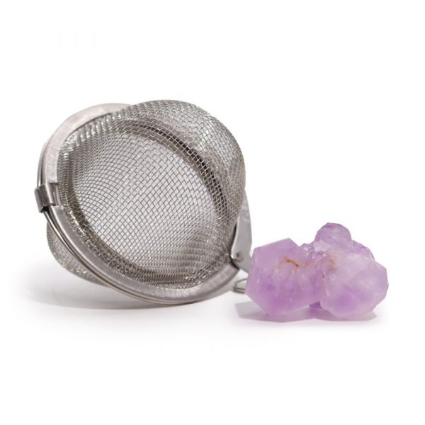 Raw Crystal Gemstone Tea Strainer (Various Gemstones) - Image 3