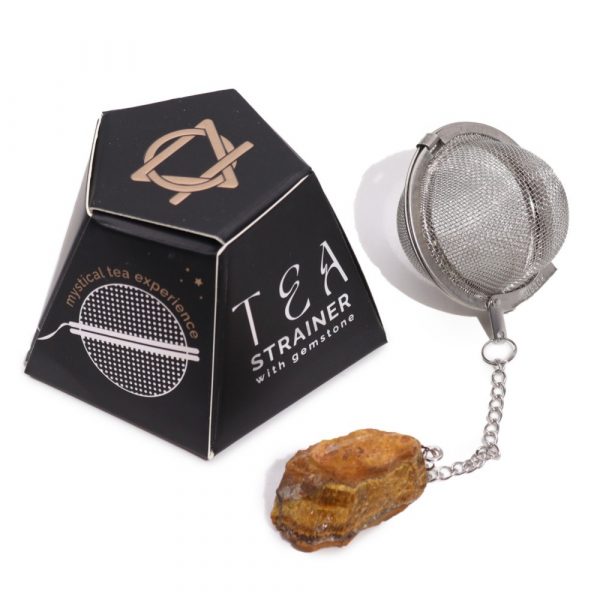 Raw Crystal Gemstone Tea Strainer (Various Gemstones) - Image 6