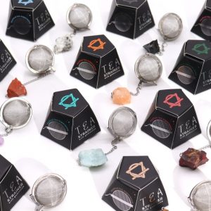 Raw Crystal Gemstone Tea Strainer (Various Gemstones)