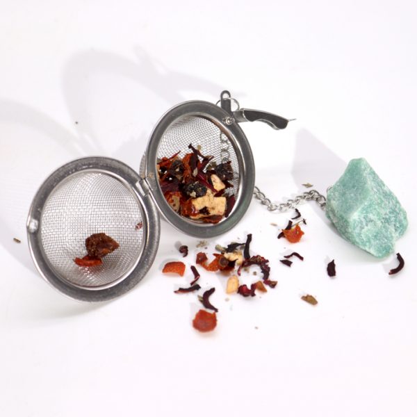 Raw Crystal Gemstone Tea Strainer (Various Gemstones) - Image 2