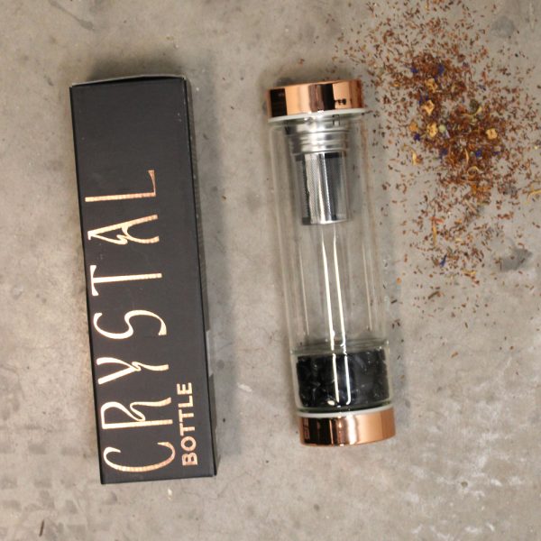Crystal Glass Tea Infuser Bottle