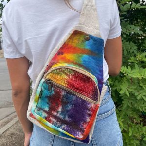 Hemp Tie-Dye Sling Shoulder Bag
