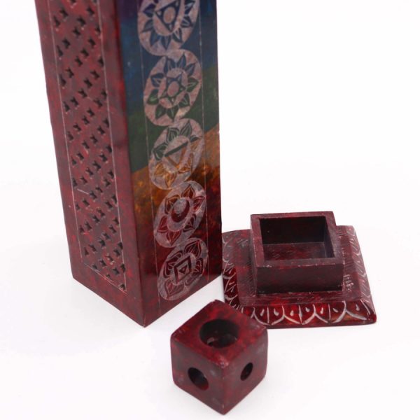 Soapstone Chakra Tower Incense Holder - Image 3