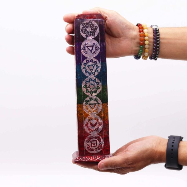 Soapstone Chakra Tower Incense Holder - Image 2