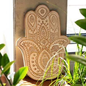 Mango Wood Hamsa Wall Plaque