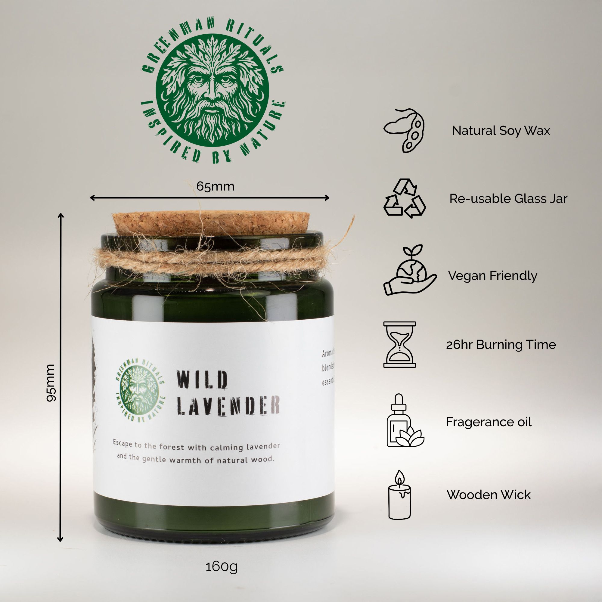 Greenman Woodwick Soy Candle - Ash & Woodsmoke - Image 8