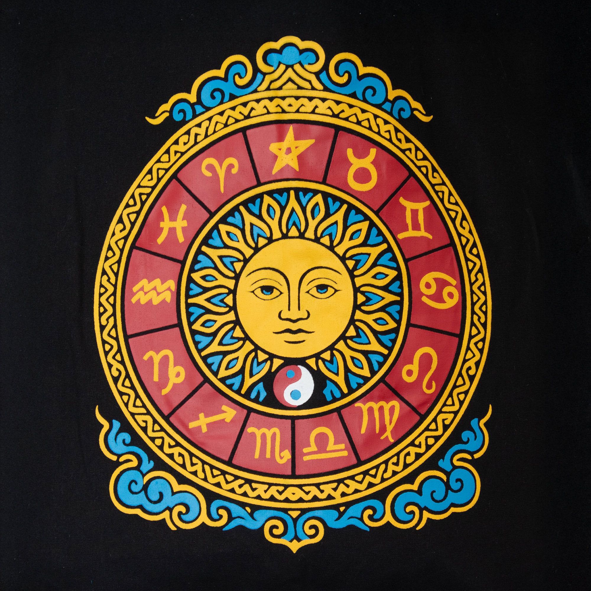 Tote Bag - Zodiac Sun - Black - Image 2