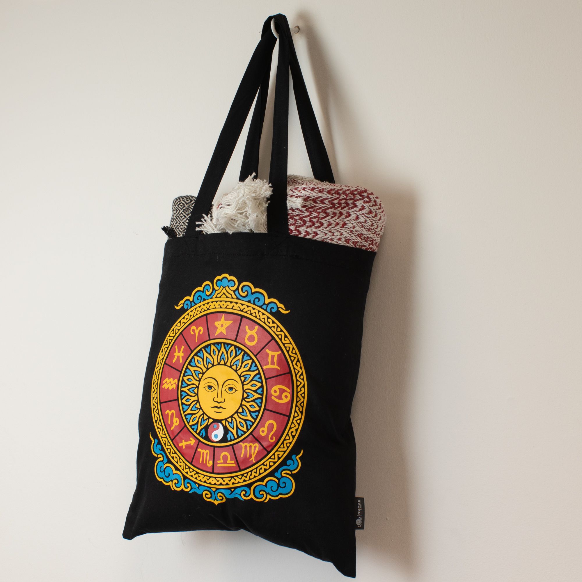 Tote Bag - Zodiac Sun - Black - Image 5