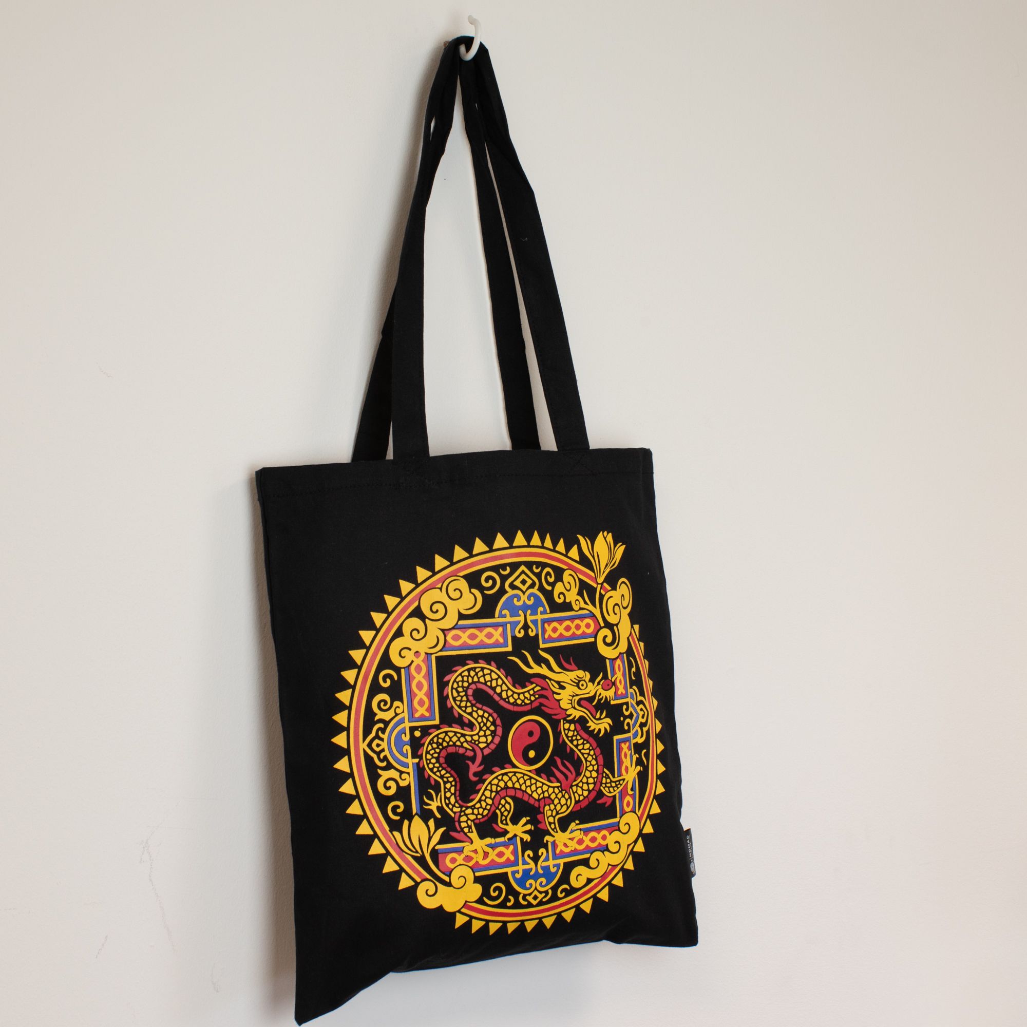 Tote Bag - Dragon Yin & Yang- Black - Image 3