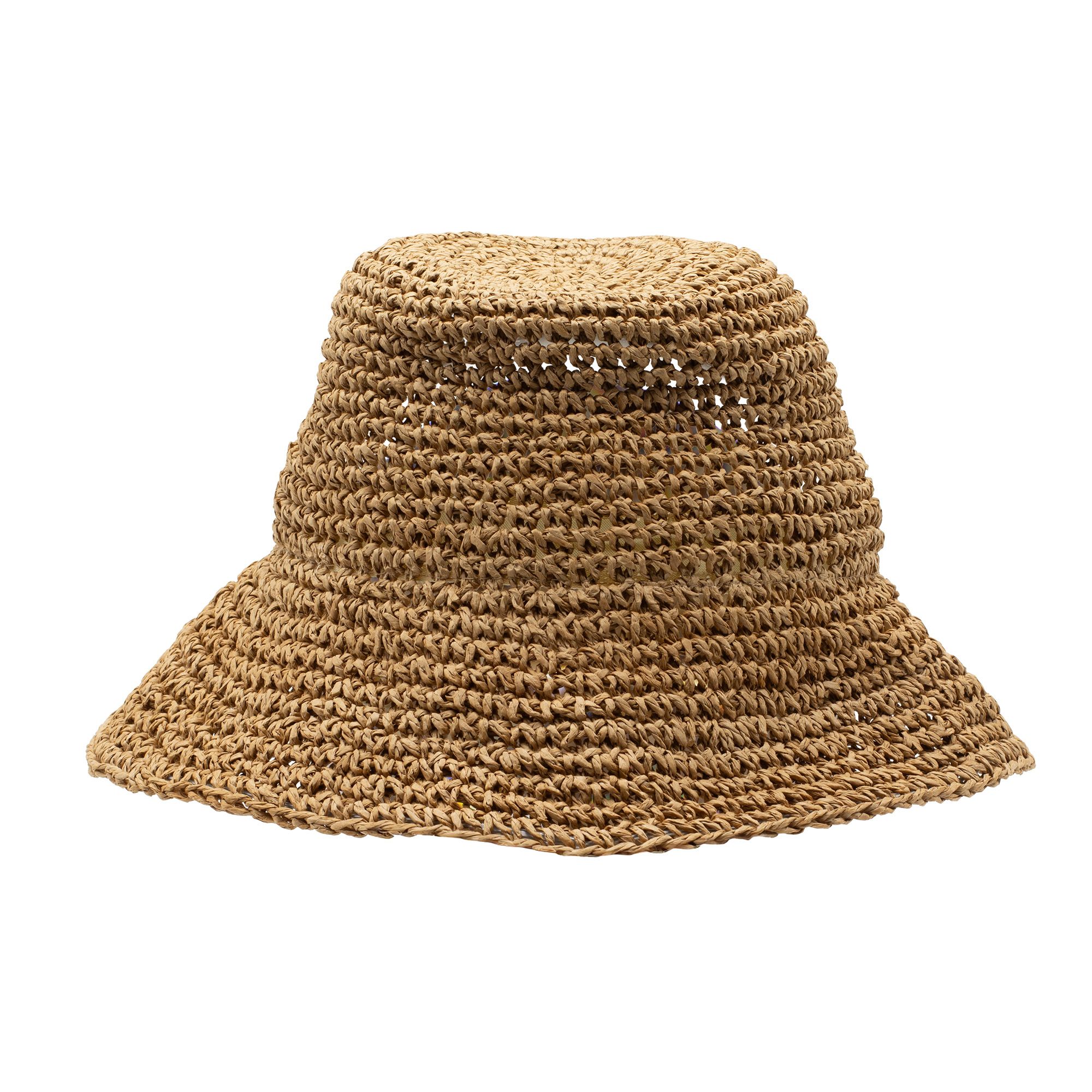 Nomad Sari Floppy Straw Sun Hat - Natural Coffee - Image 4