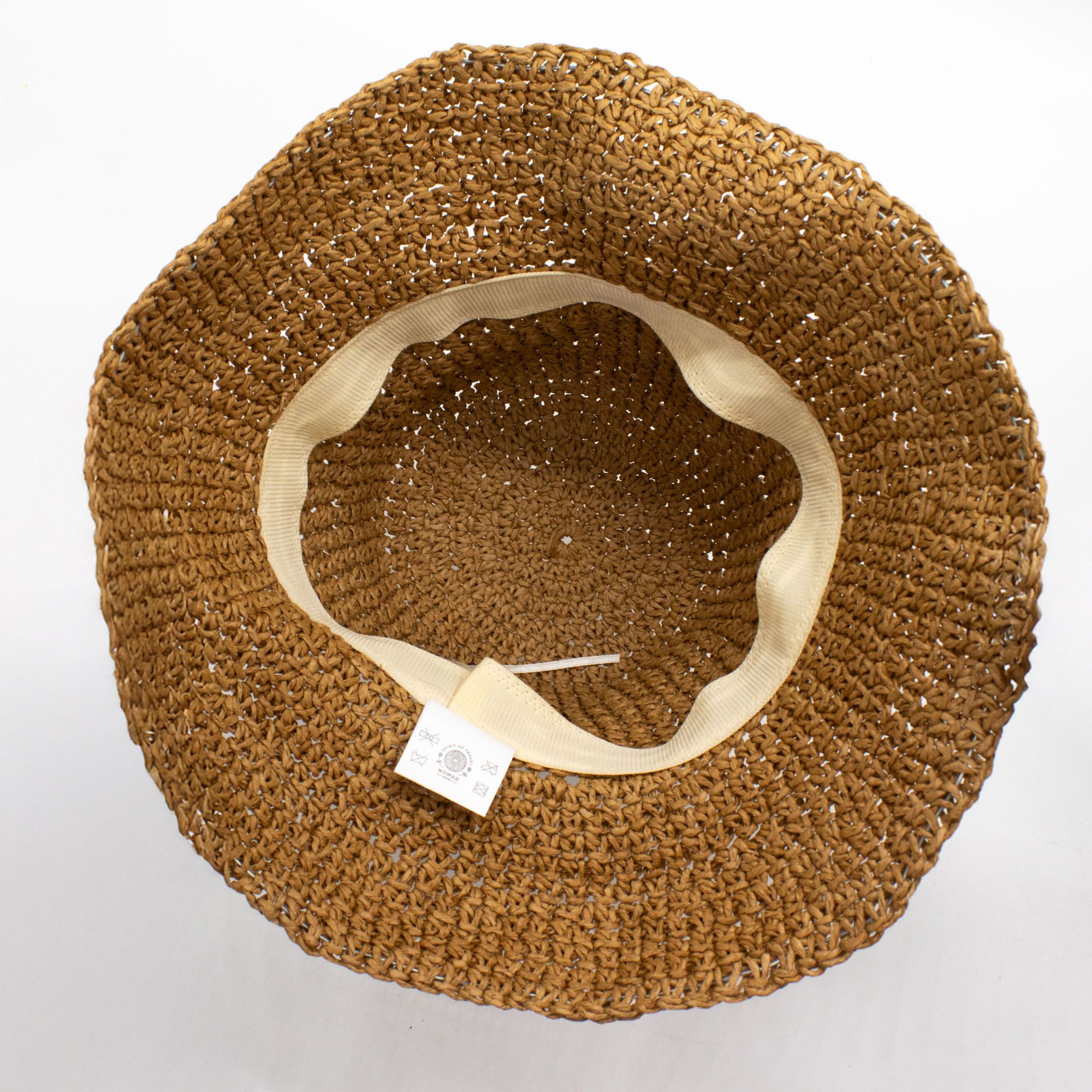 Nomad Sari Floppy Straw Sun Hat - Natural Coffee - Image 6